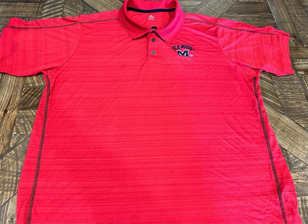 Knight's Apparel Ole Miss Rebels Polo Size 2XL Red Golf Shirt